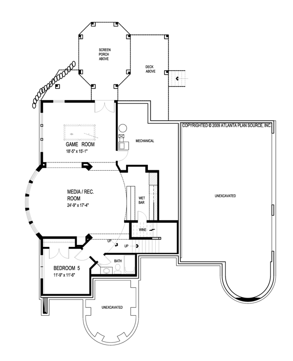 Optional Basement Plan image of Renville House Plan